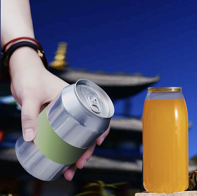 330ml 350ml Disposable PET Drink Bottles With Pull Tab Screen Printing Custom Logo