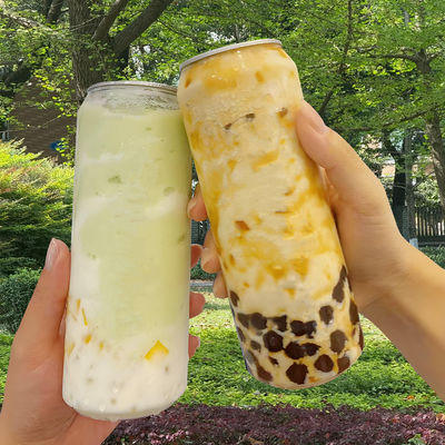 350ml 500ml PET Plastic Beverage Bottles With Pull Tab For Fruit Juice Milk Tea Coffee