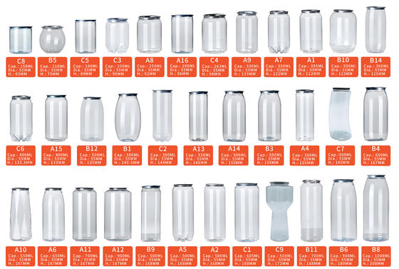 350ml 650ml PET Plastic Beverage Bottles With Aluminum Pull Ring For Cold Brew Coffee Tea