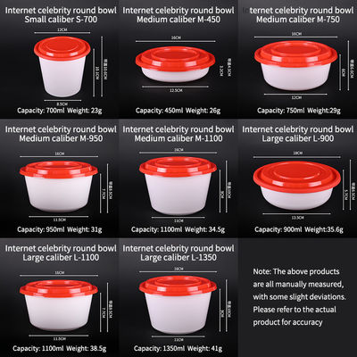 Round 16oz Microwave Safe Disposable PP Soup Container with Lid for Takeout