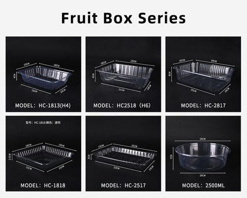 Clear Disposable Plastic Food Containers Hinged Lid Box For Cake Pastries