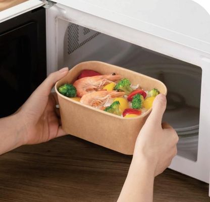 750/1000/1500/2000ml Disposable Paper Food Containers With High Dome Lid