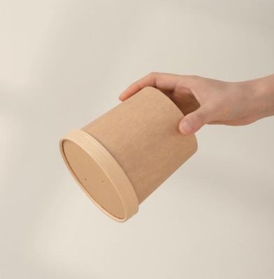 Disposable 500ml Microwavable Paper Bowls Paper Take Away Containers