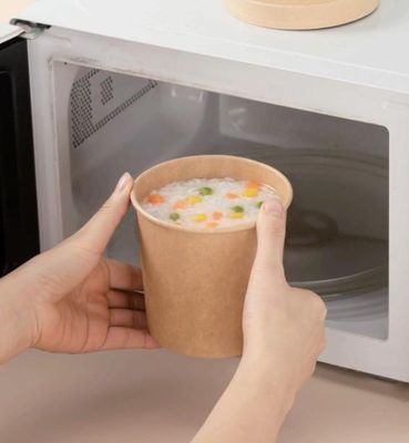 Disposable 500ml Microwavable Paper Bowls Paper Take Away Containers