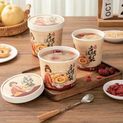 Rigid Logo Printed Kraft Paper Salad Bowl For Customized
