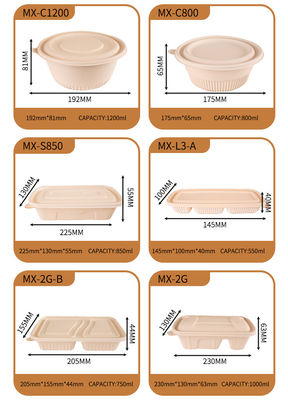 Salad Bio Degradable Food Packaging With Custom Carton Package Microwavable