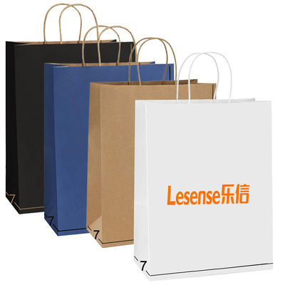 Luxury Brown Kraft Paper Bags Valentine's Day Limited Edition Custom Gift Bags with logo Hard Takeout Coffee Bag for Party Favor