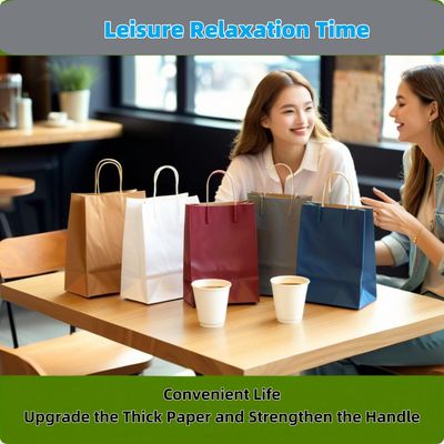 Luxury Brown Kraft Paper Bags Valentine's Day Limited Edition Custom Gift Bags with logo Hard Takeout Coffee Bag for Party Favor