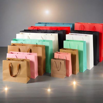 Luxury Brown Kraft Paper Bags Valentine's Day Limited Edition Custom Gift Bags with logo Hard Takeout Coffee Bag for Party Favor