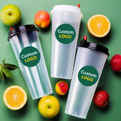 Wholesale Custom Logo Pp 90Mm Boba Bubble Milk Tea Cup Disposable 500Ml 700Ml Capacity Plastic Hard Pp Drink Cup for Soda
