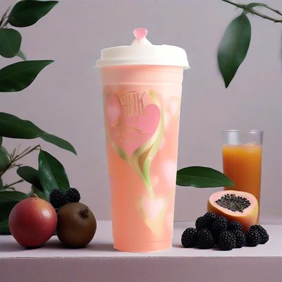 Wholesale Custom Logo Pp 90Mm Boba Bubble Milk Tea Cup Disposable 500Ml 700Ml Capacity Plastic Hard Pp Drink Cup for Soda