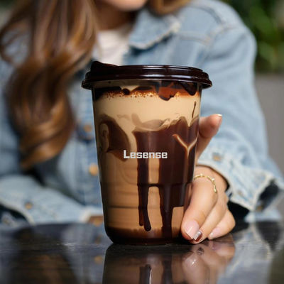 Custom Logo U Shape PP Plastic Cups 500ml Disposable Cold Drink Boba Tea Ice Coffee Clear Round Bottom Plastic Cups With Lids