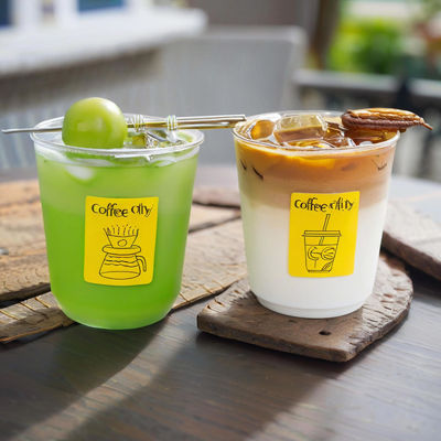 Custom Logo U Shape PP Plastic Cups 500ml Disposable Cold Drink Boba Tea Ice Coffee Clear Round Bottom Plastic Cups With Lids