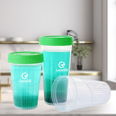 New Anti-scald Design Clear PP Plastic Cups with Lids Disposable Drinking Cups for Hot Drinks Hot Coffee Milk Jujube Tea