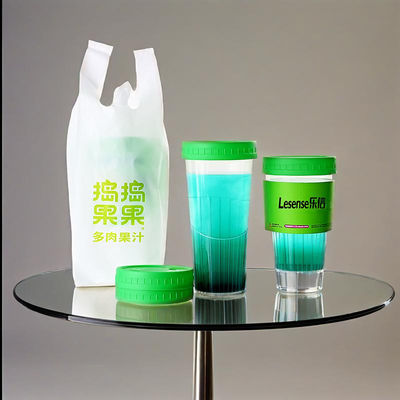 New Anti-scald Design Clear PP Plastic Cups with Lids Disposable Drinking Cups for Hot Drinks Hot Coffee Milk Jujube Tea