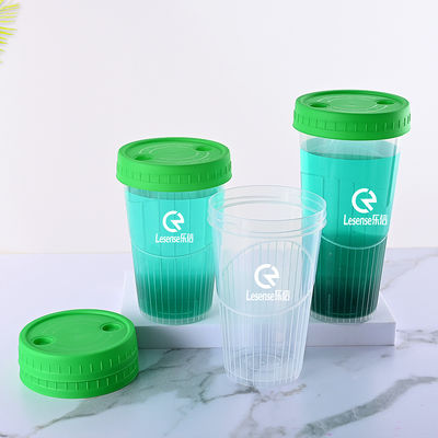 New Anti-scald Design Clear PP Plastic Cups with Lids Disposable Drinking Cups for Hot Drinks Hot Coffee Milk Jujube Tea