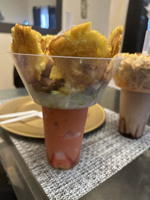 New Function 2 in 1 PP Snack and Drink Cup Disposable Plastic Cup with Snack Bowl on Top for Hot Pot Milk Tea Ice Snacks