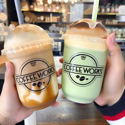 Custom 500ml U Shape PET Plastic Cups Disposable Cold Drink Boba Tea Coffee Cups Lids Hot Sale Logo Printed U Shape Plastic Cups