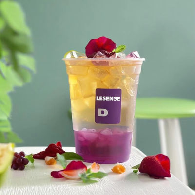 OEM/ODM Take Away Cups Custom Logo Disposable Clear Plastic PET Cups with Lid