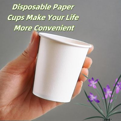 Custom White Cold Drink Paper Cup 4/8/10/12/16oz Takeaway with Logo Disposable Single Wall Paper Cups