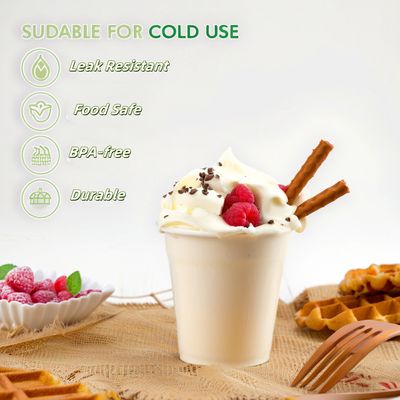 Custom White Cold Drink Paper Cup 4/8/10/12/16oz Takeaway with Logo Disposable Single Wall Paper Cups