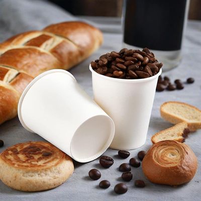 Custom White Cold Drink Paper Cup 4/8/10/12/16oz Takeaway with Logo Disposable Single Wall Paper Cups