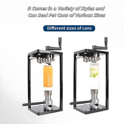Handle Rocker PET Cans Sealing Machine for Bubble Tea Juice Soda Beer Coffee Can SeaLer With Tray