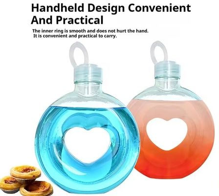 Circular Ring-shaped Creativity Bracelet Beverage Plastic PETG Bottle Leakproof Travel Round Drinking Bottle