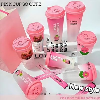 12oz 16oz 32oz Thick Plastic pp Injection Cup Transparent Custom Smoothie Milk Tea Boba Cups