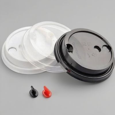 Lesense 90mm Transparent Injection Mould Thick Wall PP Cup with Lid and Straws