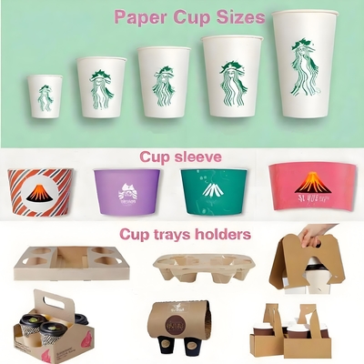 Custom Disposable Cups 12 14 16 20 22oz Hot Cups Gold Silver Foil Stamping Take Away Cups with logo