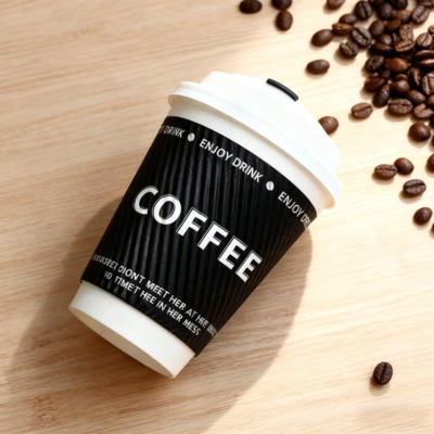Custom Printed Disposable Coffee Cup 8oz 12oz 16oz Takeaway Single Double Wall Tea Hot Drink Paper Cup