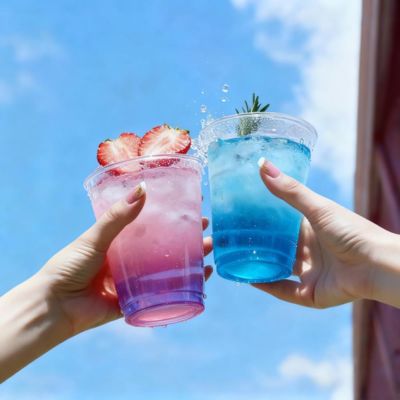 Single Wall Ice Cream PET Cups Wholesale Disposable Milk Tea Shop Plastic Cups for Juice