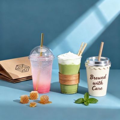 Single Wall Ice Cream PET Cups Wholesale Disposable Milk Tea Shop Plastic Cups for Juice