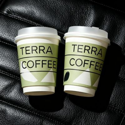 Custom Printed Biodegradable Recyclable 16oz Single Wall Disposable Takeaway Kraft Paper Cups