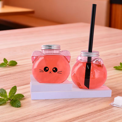 Factory Wholesale Production of 700ml Heart Shape Beverage Juice Bottle With Screw Lid