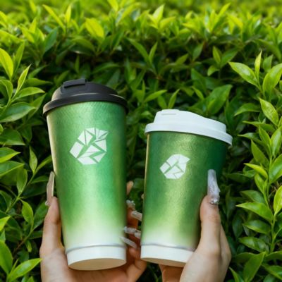 Disposable 90mm Thick Double-layer Cold and Hot Drink General Paper Cup Hollow Paper Cup for Milk Tea 