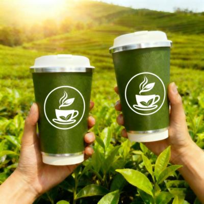 Disposable 90mm Thick Double-layer Cold and Hot Drink General Paper Cup Hollow Paper Cup for Milk Tea 