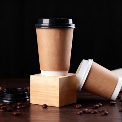 Personalized Custom Printed Brown Kraft Paper Cups 8oz 12oz 16oz 20oz Double Wall Paper Cups