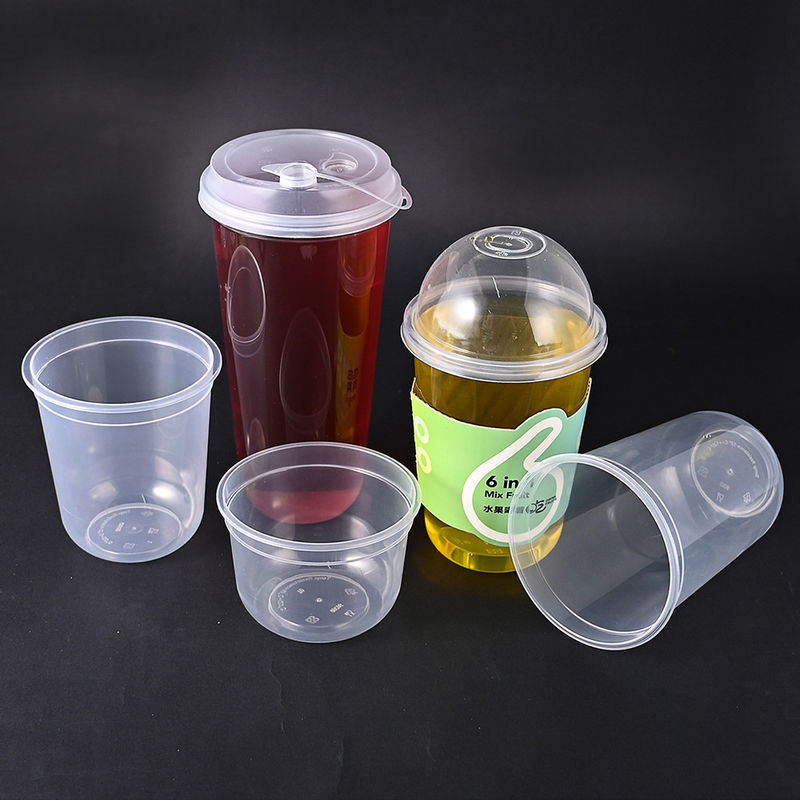 Eco Friendly PP U Shaped Plastic Cups Milkshake Cup For Tea Coffee Food And Drink