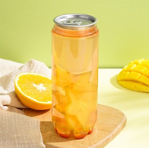 OEM ODM 500ml PET Plastic Beverage Bottles With Easy Peel Lid For Smoothies