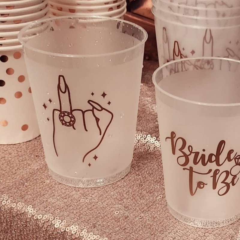 Lesense OEM Frost Flex Cups 16oz Custom logo Disposable Thick Smoothie PP Frosted Cups for Wedding