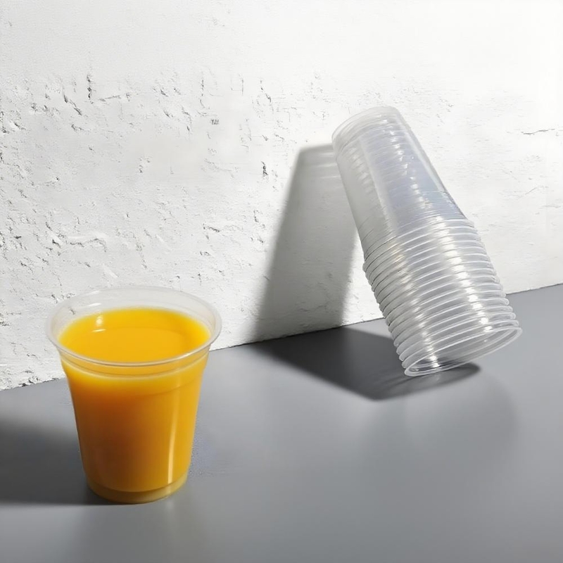 Transparent Disposable Plastic Cups Disposable Custom logo clear Pet Plastic Cup for Drink