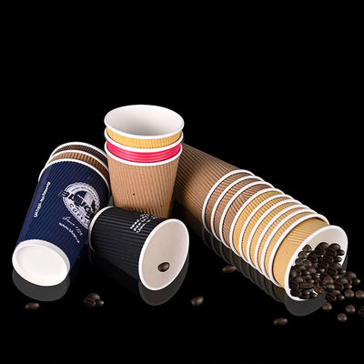 Ein guter Preis. Dicke Hitzebeständige 12oz Ripple Becher Personalisierte Papierbecher Online