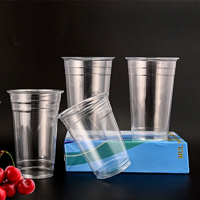 Ein guter Preis. Anpassungsfähige Wein-PET-Plastikbecher Smoothies mit Karton Online