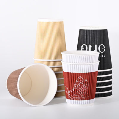 Ein guter Preis. Einweg-Recycling-Ripple-Becher mit Deckel für Warmgetränke Online