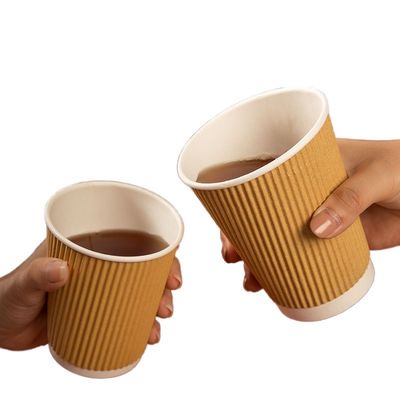 Ein guter Preis. Anpassungsfähige, langlebige 12oz Ripple Papierbecher mit Kartonpackung Online