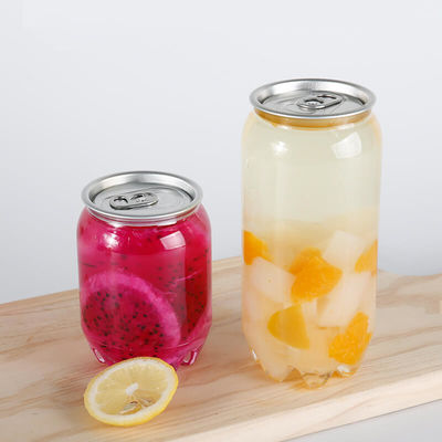 Ein guter Preis. Individuelle 200 ml 700 ml klare PET-Flaschen für Lebensmittel mit leicht zu öffnendem Ring für Snacks Getränke Online