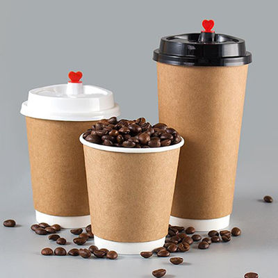 Wasserdichte PE-Beschichtung 16oz Doppelwandbecher Lebensmittelpapier