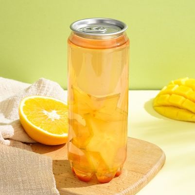 OEM ODM 500ml PET-Plastik Getränkeflaschen mit leicht abschälendem Deckel für Smoothies